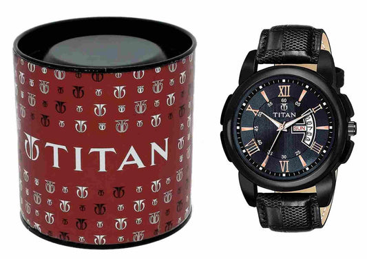 Men’s Stylish Analog Watch – Black, Unique Design