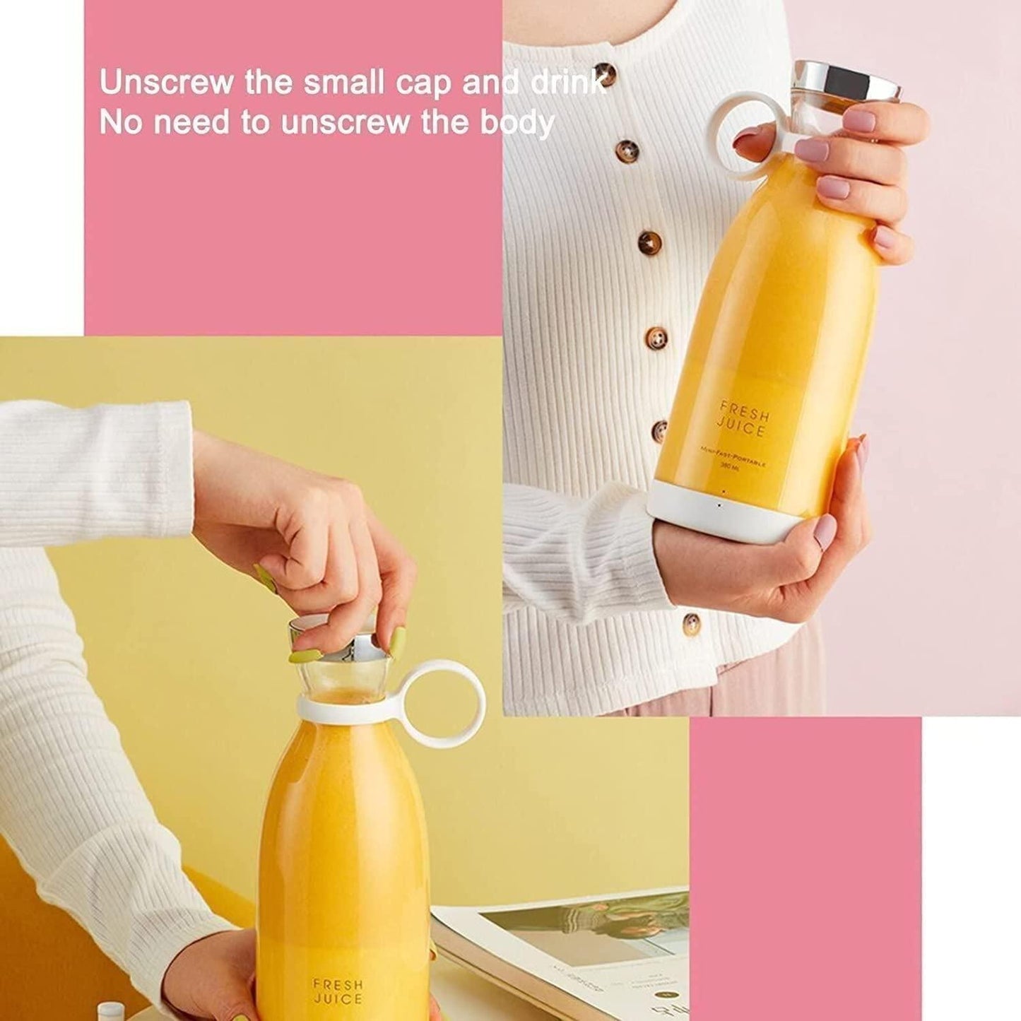 Portable Electric Juicer Bottle – Mini & Rechargeable