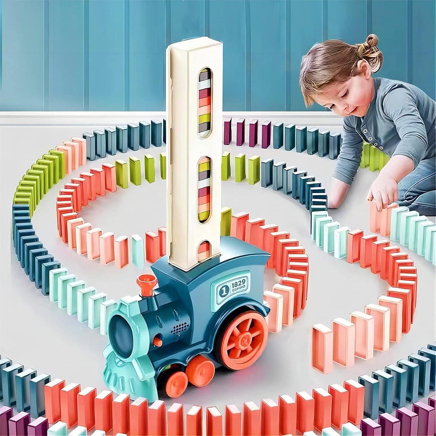 Domino Train Set for Kids