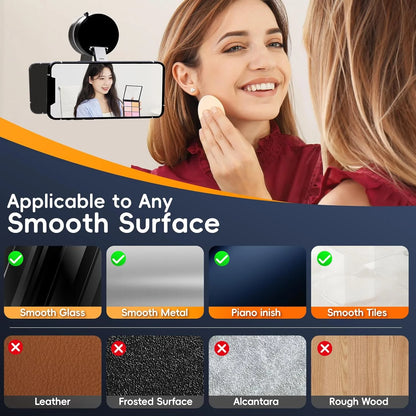 Compact 360° Adjustable Magnetic Phone Holder with Vacuum Suction - Perfect for On-the-Go!