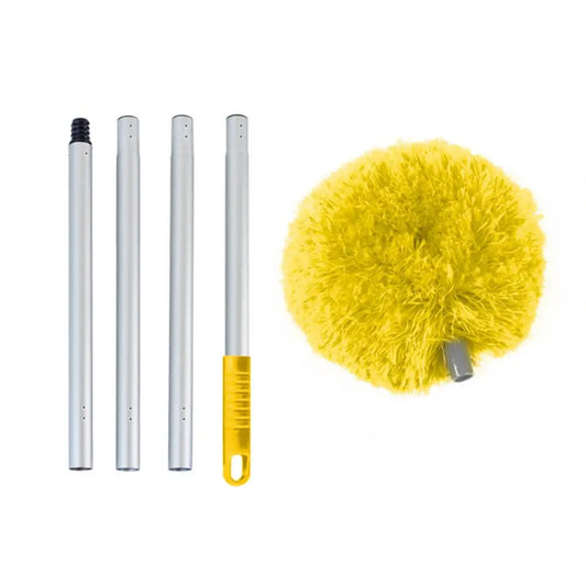 Telescoping Microfiber Duster with Long Extension Pole for Effortless High Ceiling and Furniture Cleaning